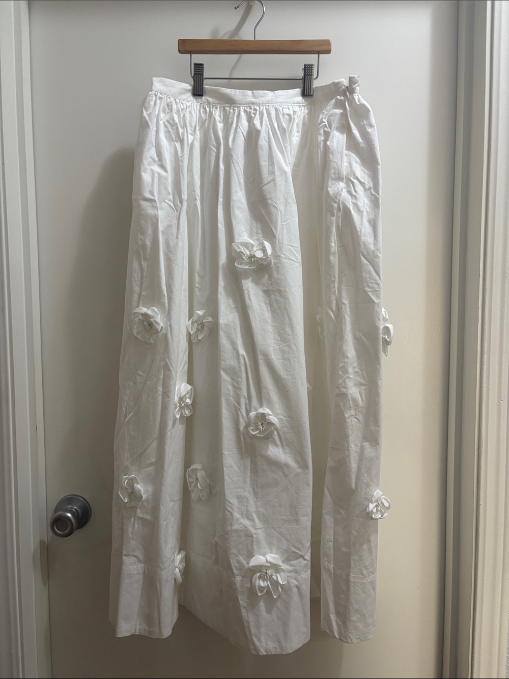 English Factory White Floral Appliqué Maxi Skirt - Women's